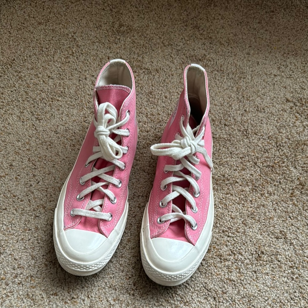 Pink High-Top Sneakers